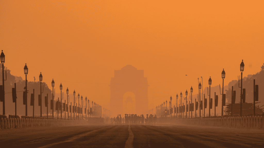 Image of an Delhi, Gateway of India in the Light orange shade.
