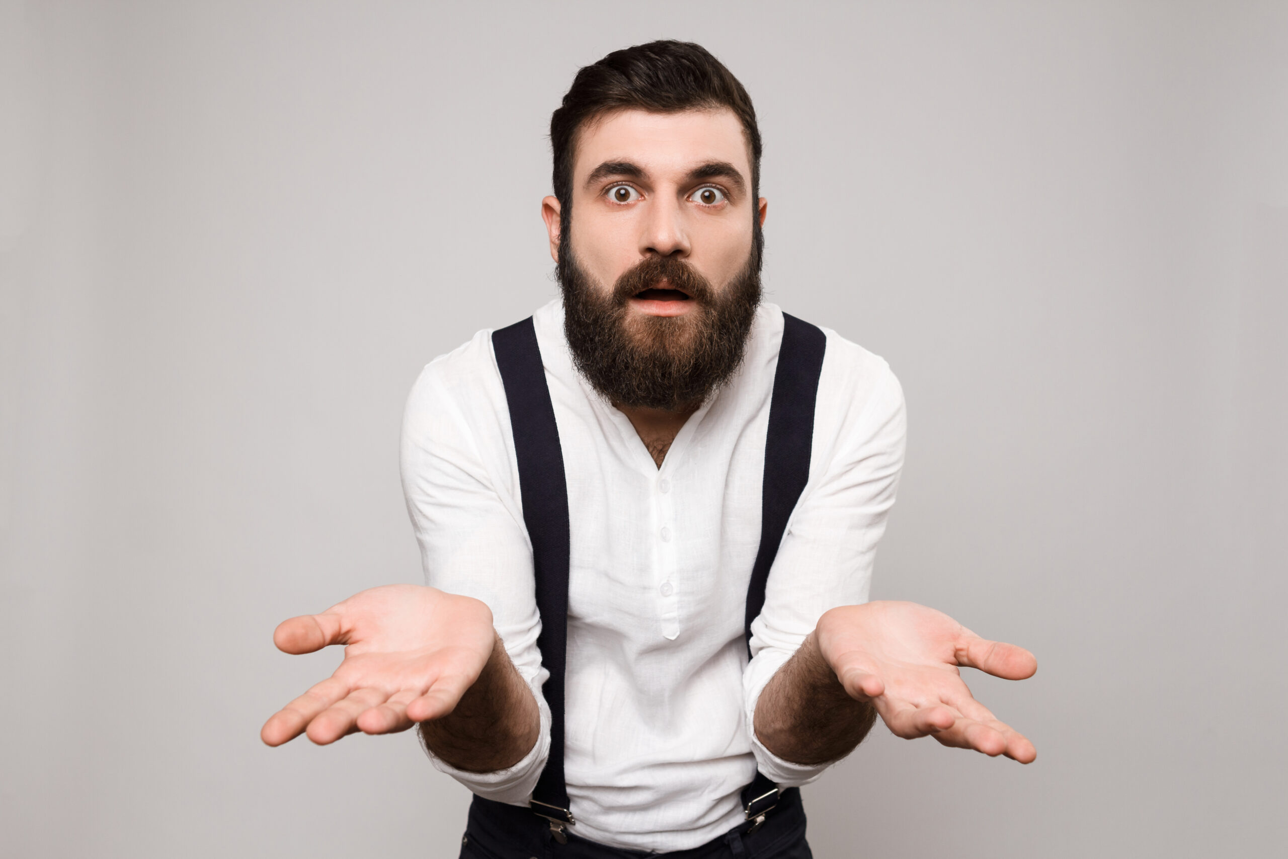 man with question gesture